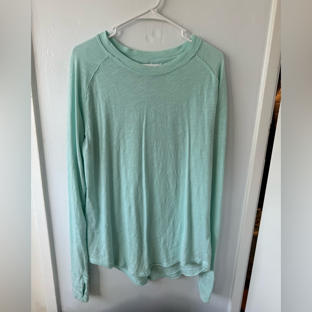 Free people light blue oversized long sleeve
